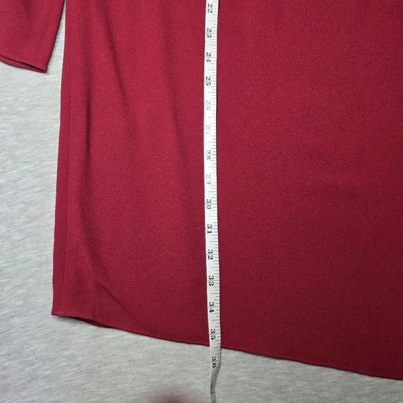 Theory Sintsi One Shoulder Crimson Asymetrical Dress Size 2 - Picture 5 of 6